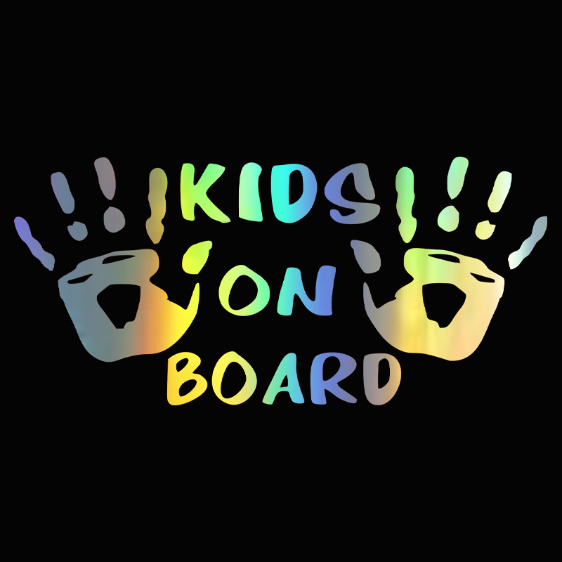 Motorcycle Gear Up - 3D Car Sticker KIDS ON BOARD