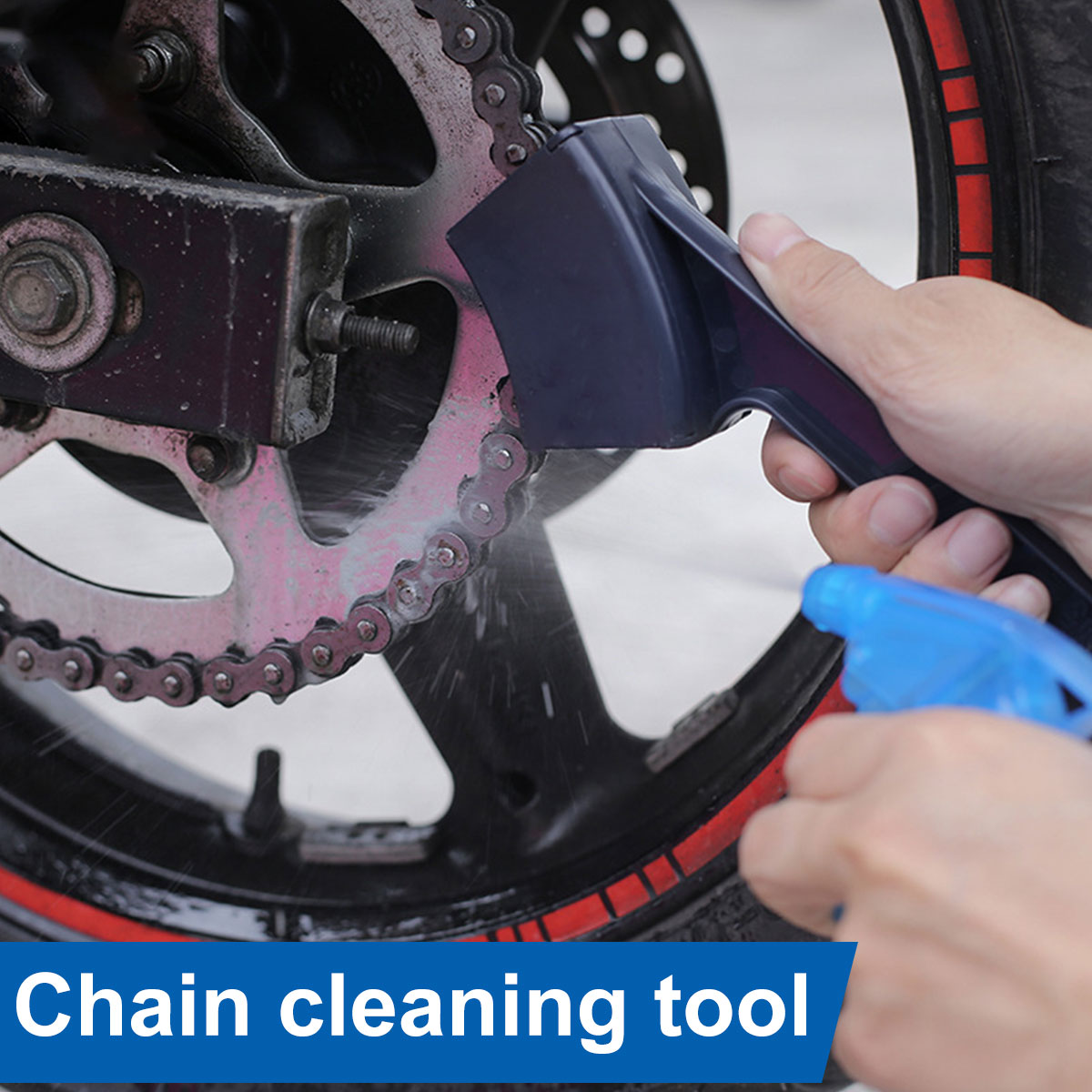 Motorcycle Gear Up - Motorcycle Bike Chain Cleaner Dual Heads