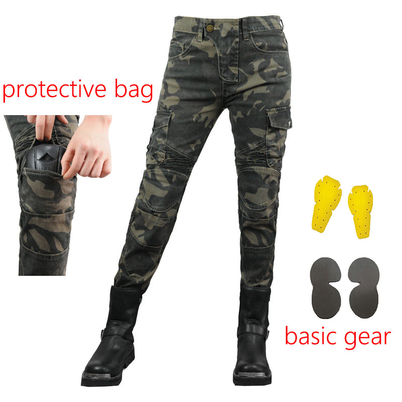 Women Jeans Camouflage Motorcy - Motorcycle Gear Testing review and price